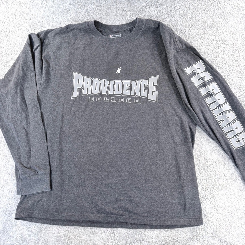 Champion NCAA Providence College PC Friars Long Sleeve T-Shirt Mens Large Gray